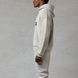 Fear of God Essentials FW20 Knit Logo Hoodie 'Oatmeal' FOG-FW20-334 sold by KicksCrew