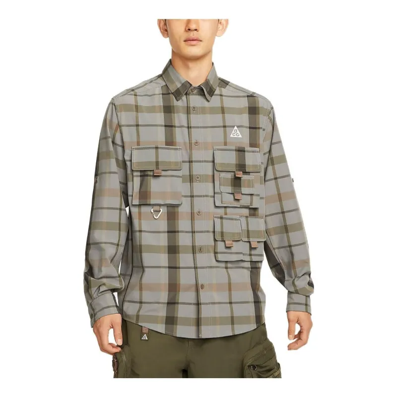 Nike ACG NRG Shirt 'Checkered Grey' DO9326-084 sold by KicksCrew