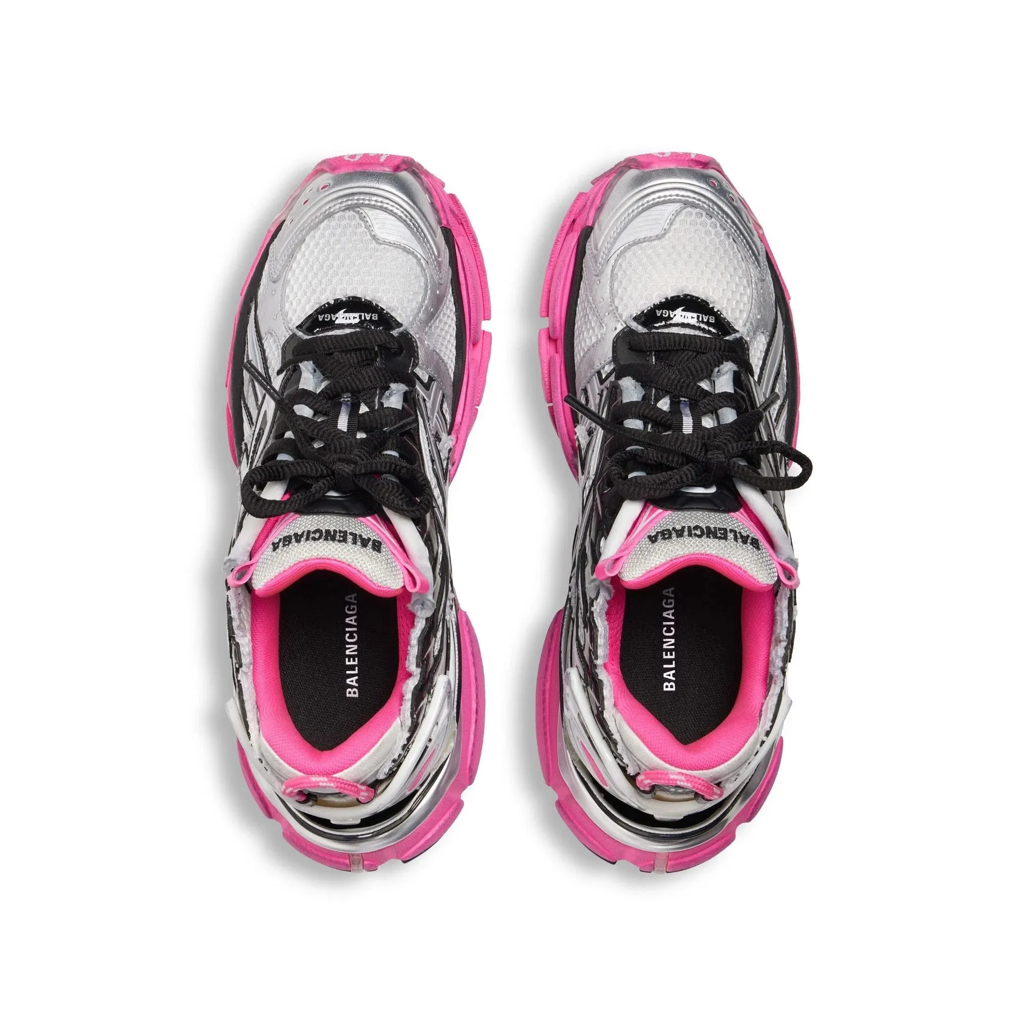 (WMNS) Balenciaga Runner Sneakers 'Silver White Pink Mesh and Nylon' 677402W3RBW9155 sold by KicksCrew product image thumbnail 4