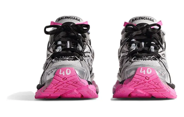 (WMNS) Balenciaga Runner Sneakers 'Silver White Pink Mesh and Nylon' 677402W3RBW9155 sold by KicksCrew product image thumbnail 3
