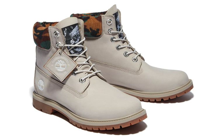 (WMNS) Timberland Heritage 6 Inch Waterproof Boots 'Beige Nubuck with Camo' A2M83K51 sold by KicksCrew product image thumbnail 4