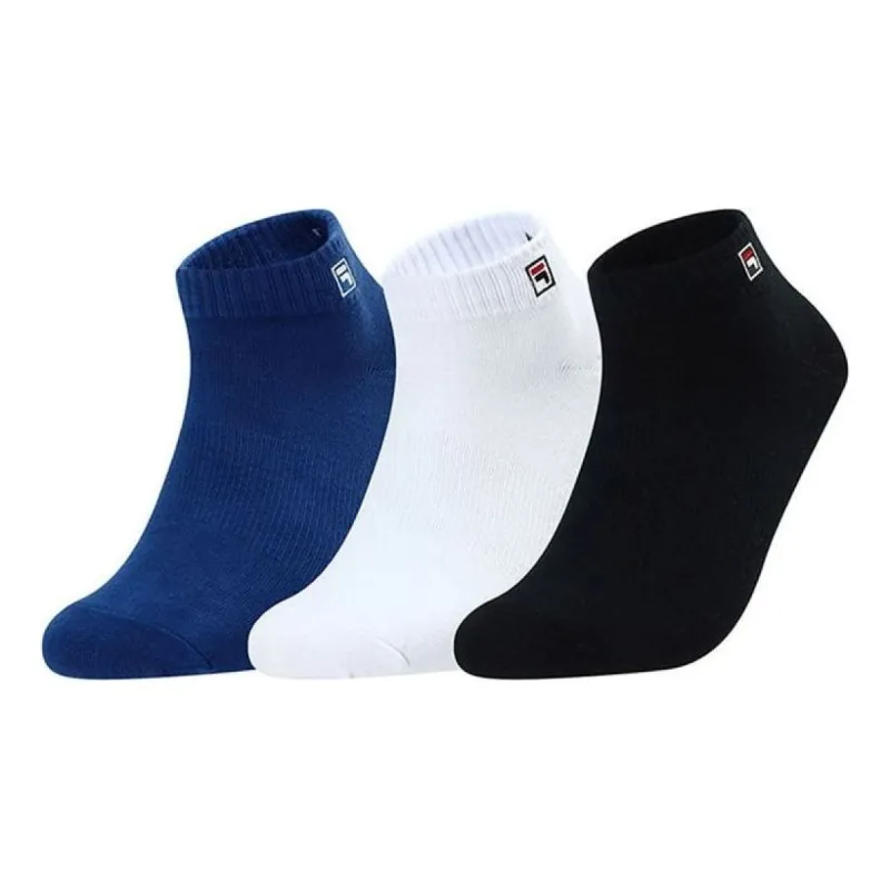 FILA FUSION Sports Logo Breathable Socks 3-Pack 'Blue White Black' T13M121303F-99 sold by KicksCrew