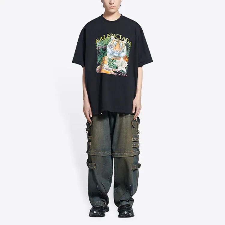 Balenciaga Year Of The Tiger FBI Revesible T-Shirt 'Navy' 681467TLVM54084 sold by KicksCrew product image thumbnail 4