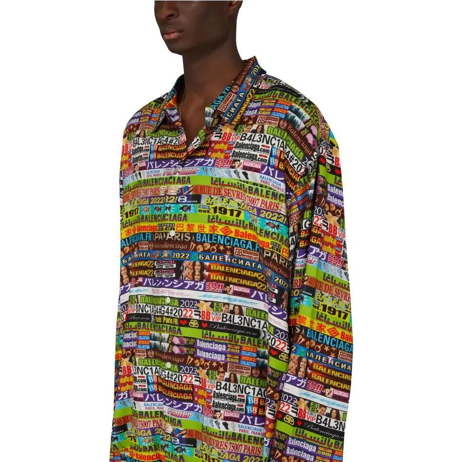 Balenciaga Ad Banners Minimal Shirt 'Multicolor' 681812TML178470 sold by KicksCrew product image thumbnail 3