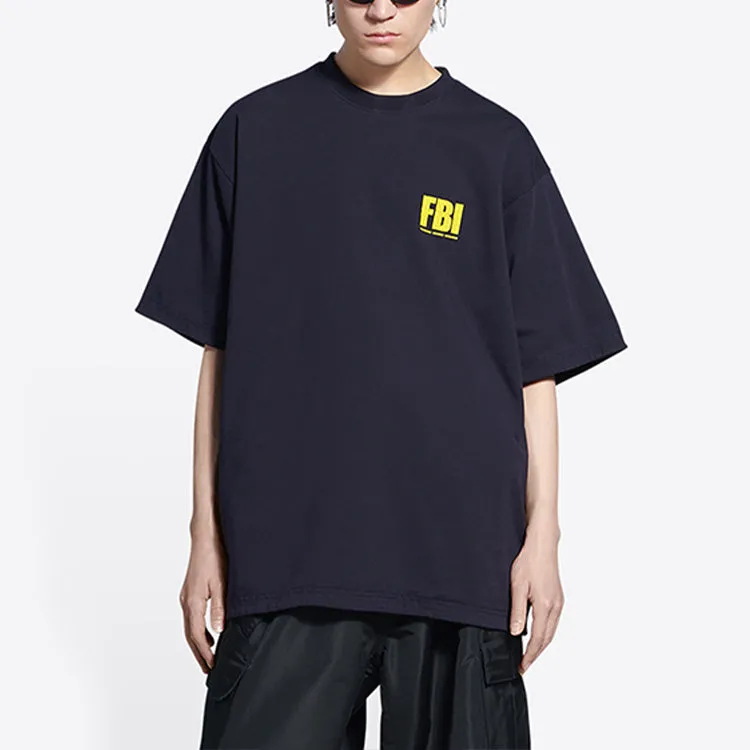 Balenciaga Year Of The Tiger FBI Revesible T-Shirt 'Navy' 681467TLVM54084 sold by KicksCrew product image thumbnail 3