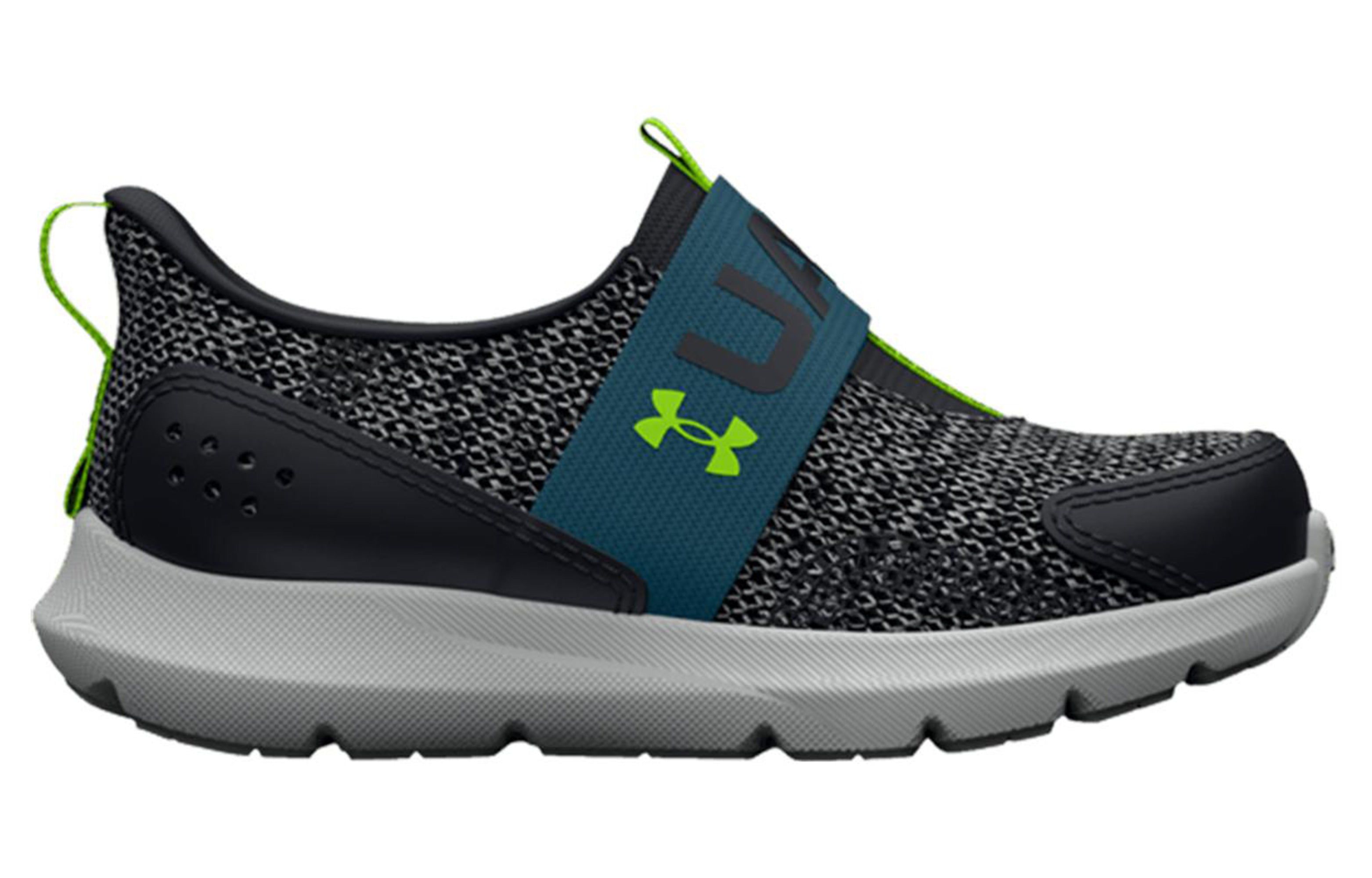 (TD) Under Armour Surge 3 Slip 'Black Static Blue' 3026530-002 sold by KicksCrew product image thumbnail 2