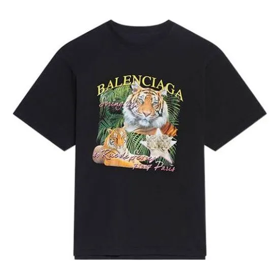 Balenciaga Year Of The Tiger FBI Revesible T-Shirt 'Navy' 681467TLVM54084 sold by KicksCrew