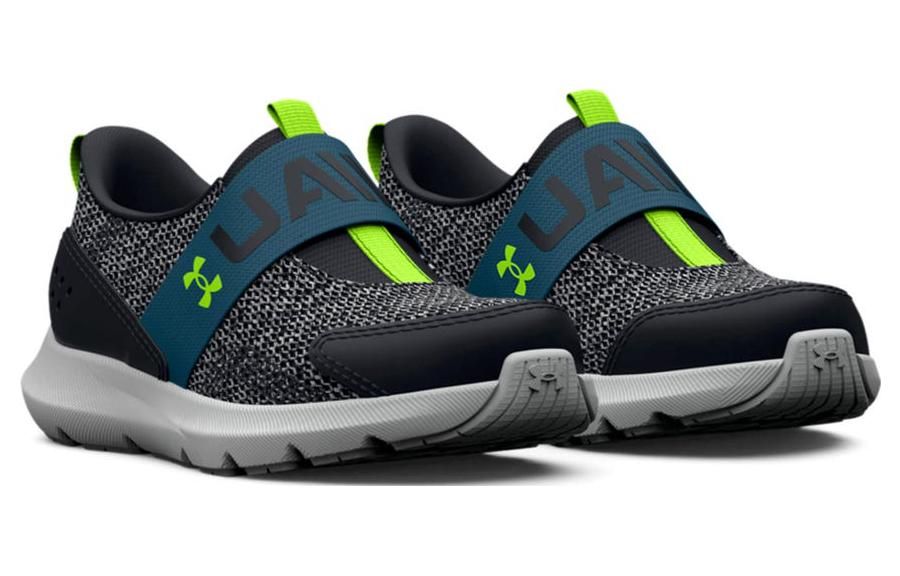 (TD) Under Armour Surge 3 Slip 'Black Static Blue' 3026530-002 sold by KicksCrew product image thumbnail 3