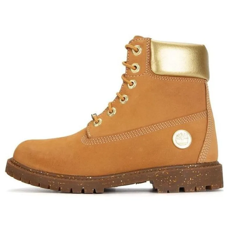 (WMNS) Timberland Heritage 6 Inch Waterproof Boots 'Wheat Nubuck with Gold' A5RS8231 sold by KicksCrew
