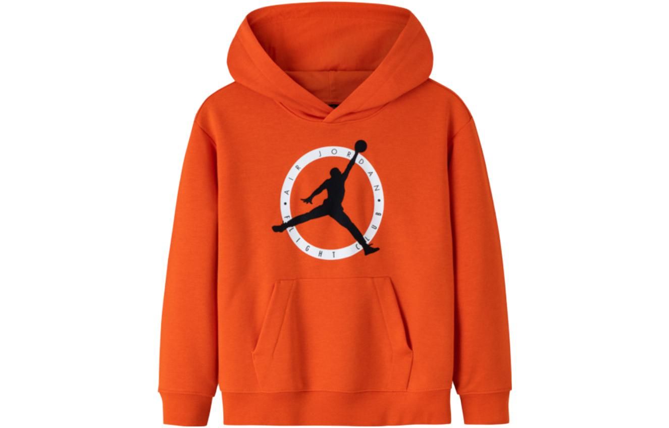 (GS) Air Jordan Official Authentic Velvet Sports Hoodie 'Orange' FJ5789-891 sold by KicksCrew product image thumbnail 2