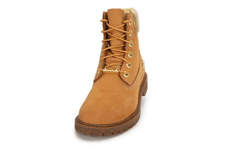 (WMNS) Timberland Heritage 6 Inch Waterproof Boots 'Wheat Nubuck with Gold' A5RS8231 sold by KicksCrew product image thumbnail 3