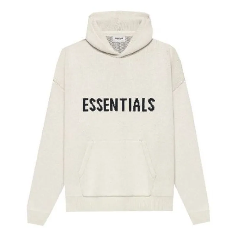 Fear of God Essentials SS21 Knit Logo Hoodie 'Buttercream' FOG-SS21-636 sold by KicksCrew
