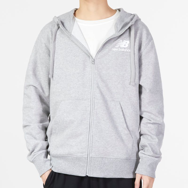 New Balance Essentials Stacked Logo French Terry Jacket 'Classic Grey' MJ31536-AG sold by KicksCrew product image thumbnail 3