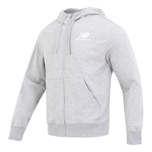 New Balance Essentials Stacked Logo French Terry Jacket 'Classic Grey' MJ31536-AG sold by KicksCrew