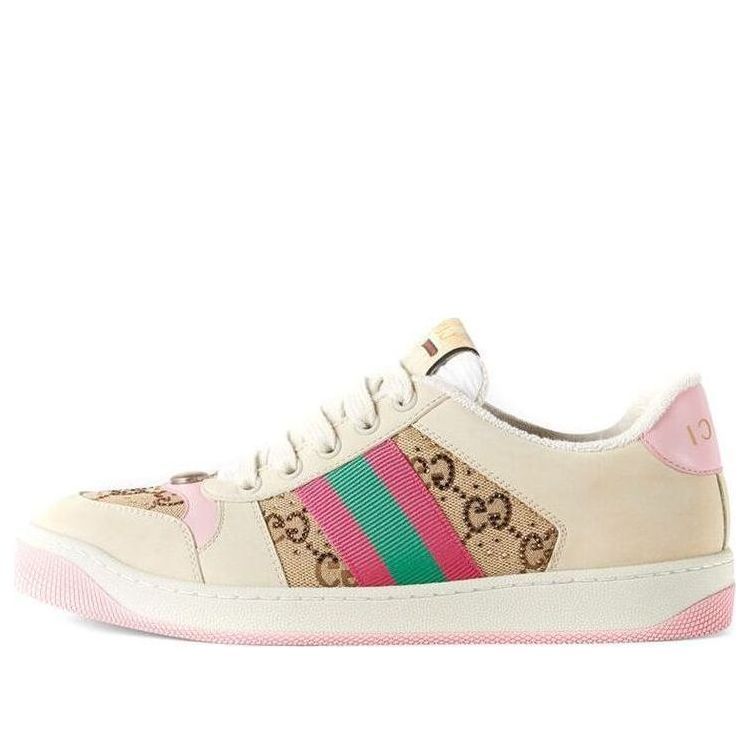 (WMNS) GUCCI Screener GG Low-Top Sneakers 'GG Canvas - Beige Pink' 677423-9SFR0-2587 sold by KicksCrew