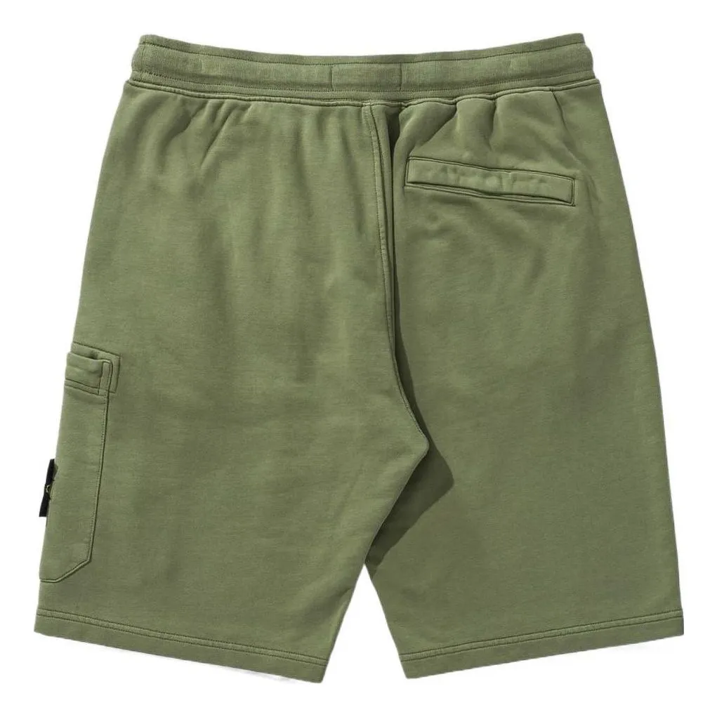 STONE ISLAND Garment Dyed Sweatshorts 'Green' 761564651-V0058 sold by KicksCrew product image thumbnail 2