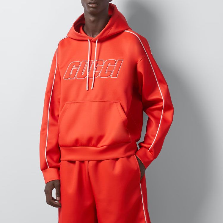 Gucci Neoprene Hooded Sweatshirt 'Red' 768498-XJF38-6284 sold by KicksCrew product image thumbnail 2