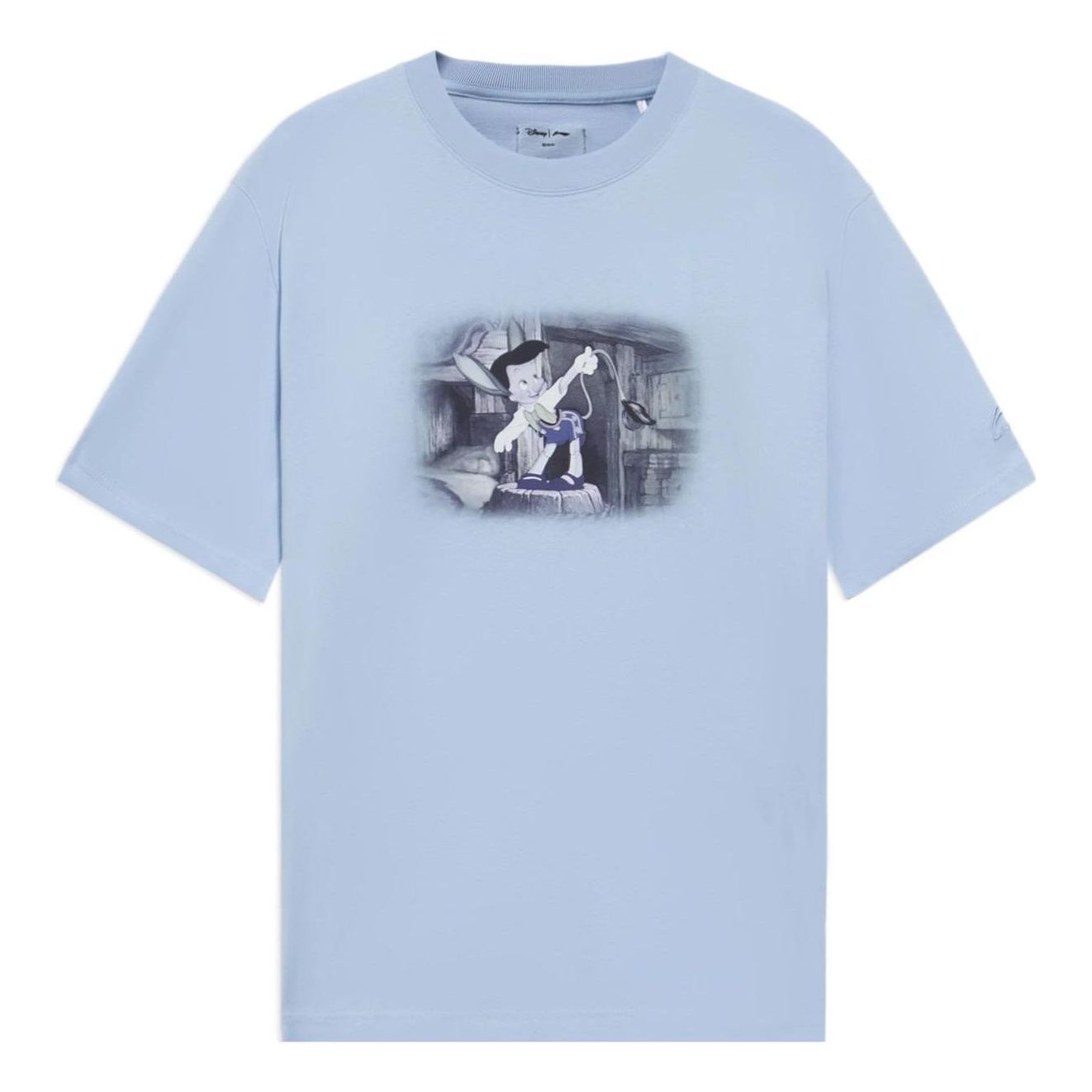 Li-Ning x Disney Pinocchio Graphic T-shirt 'Polar Blue' AHSS453-8 sold by KicksCrew