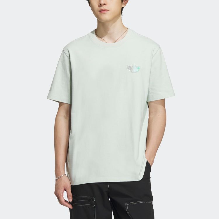 adidas originals Short Sleeve Classic Graphic T-shirt 'Linen Green' IK8682 sold by KicksCrew product image thumbnail 2