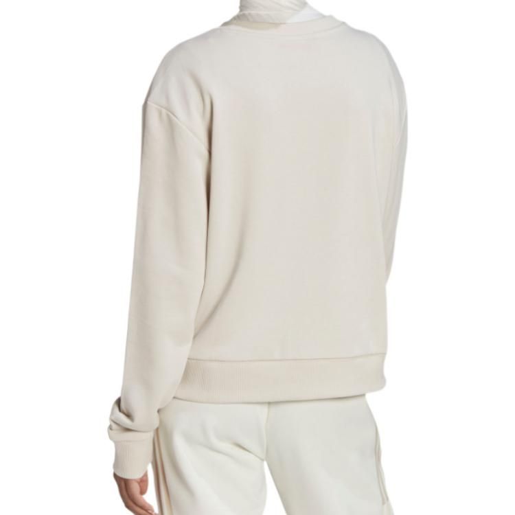 (WMNS) Adidas Essentials Logo Loose Sweatshirt 'Beige' HL2071 sold by KicksCrew product image thumbnail 3