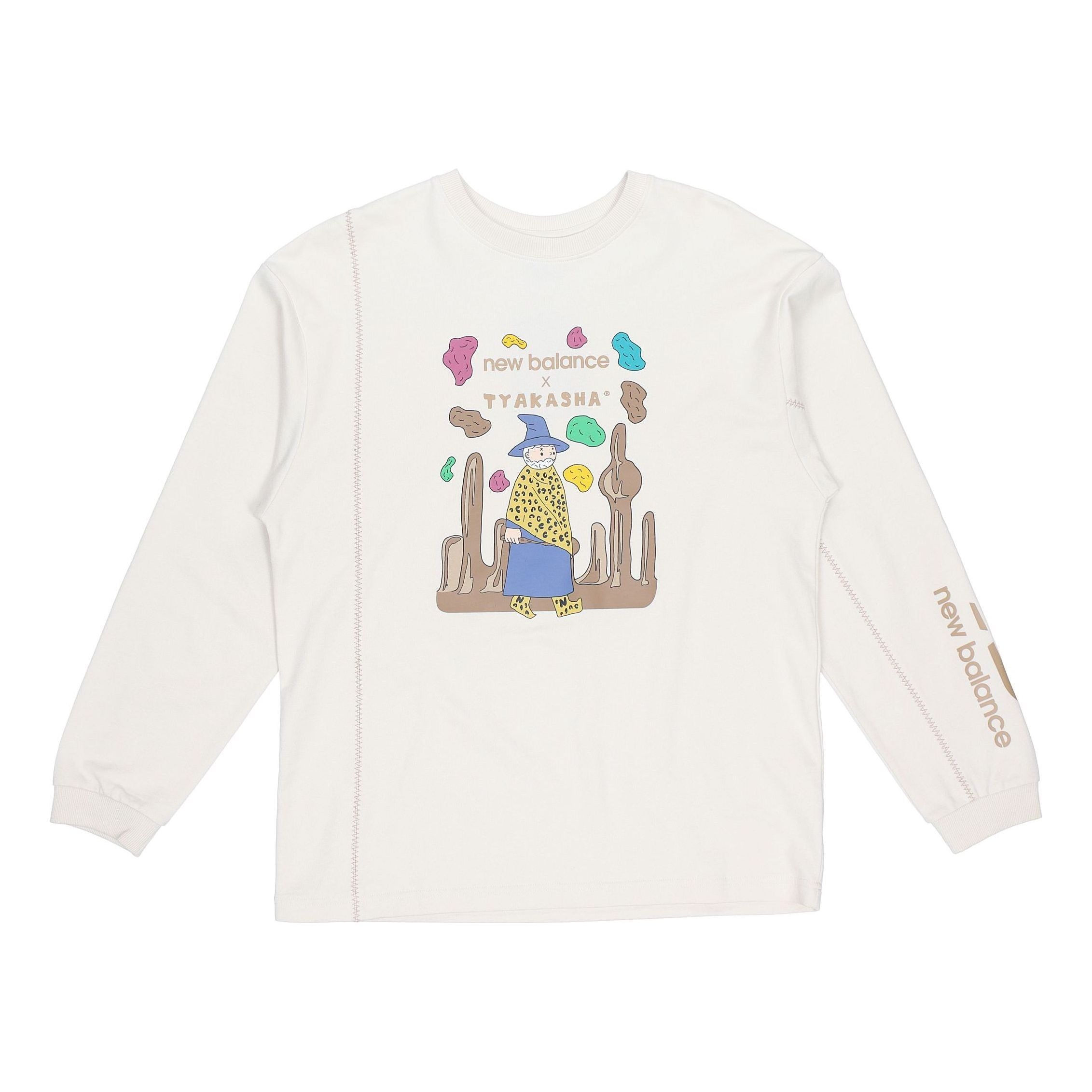 (WMNS) New Balance x Tyakasha Graphic Print Sweatshirt 'White' AMT04390-BE sold by KicksCrew