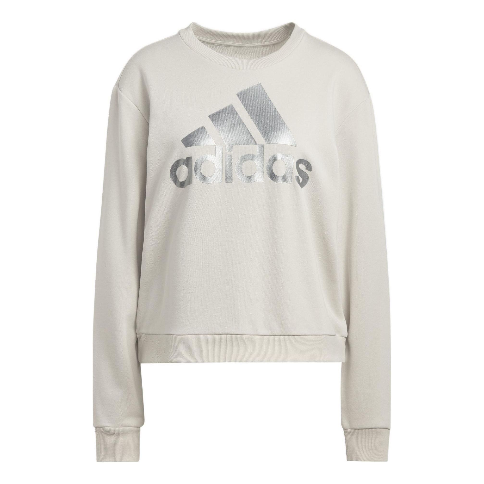 (WMNS) Adidas Essentials Logo Loose Sweatshirt 'Beige' HL2071 sold by KicksCrew