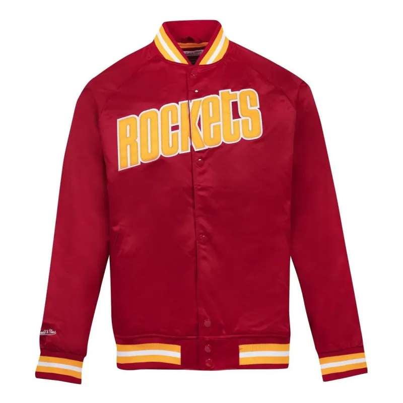 Mitchell & Ness x NBA Houston Rockets Lightweight Satin Jacket 'Red' STJKMG18013-HROSCAR1 sold by KicksCrew