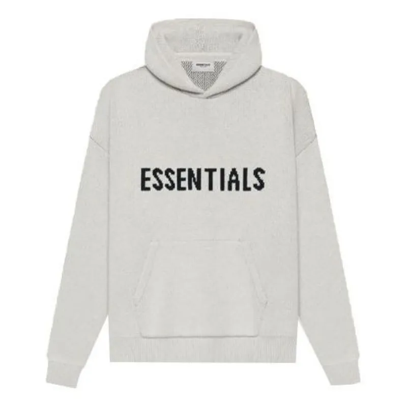 Fear of God Essentials SS21 Knit Hoodie 'Light Heather Oatmeal' FOG-SS21-601 sold by KicksCrew