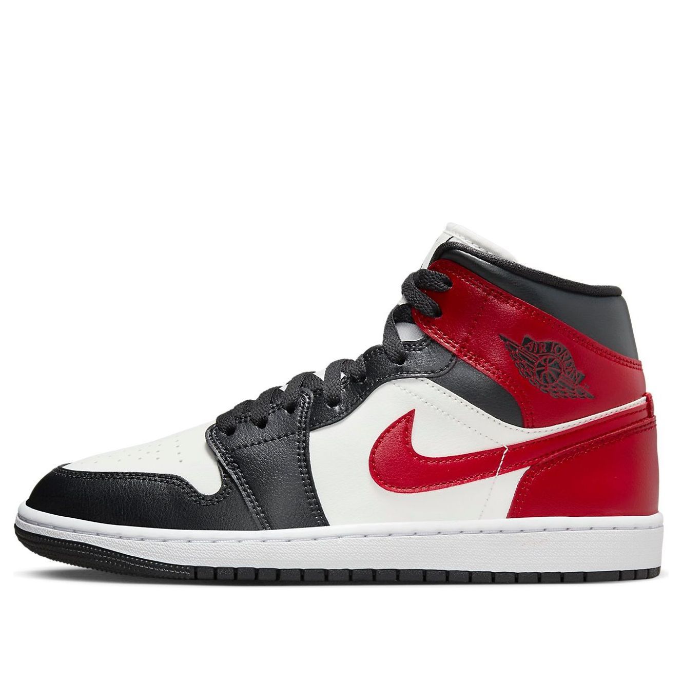 (WMNS) Air Jordan 1 Mid 'Black Toe' BQ6472-160 sold by KicksCrew