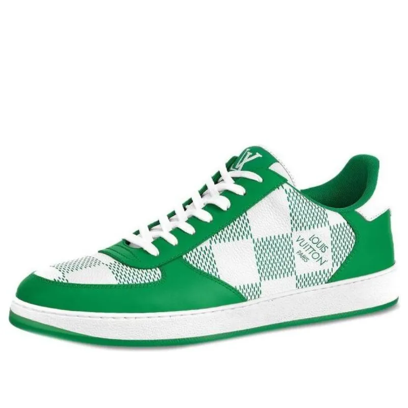 LOUIS VUITTON LV Rivoli Sneakers 'Green with Plaid' 1A9ZFK sold by KicksCrew