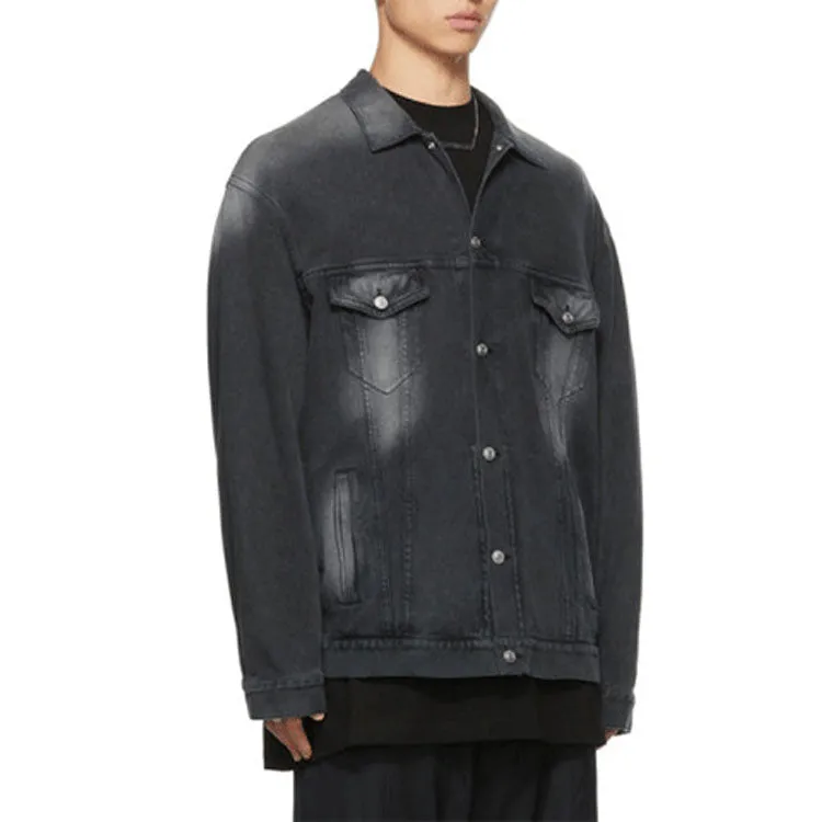 Balenciaga Washed Denim Jacket Large Fit 'Black' 662772TKVG51000 sold by KicksCrew product image thumbnail 3