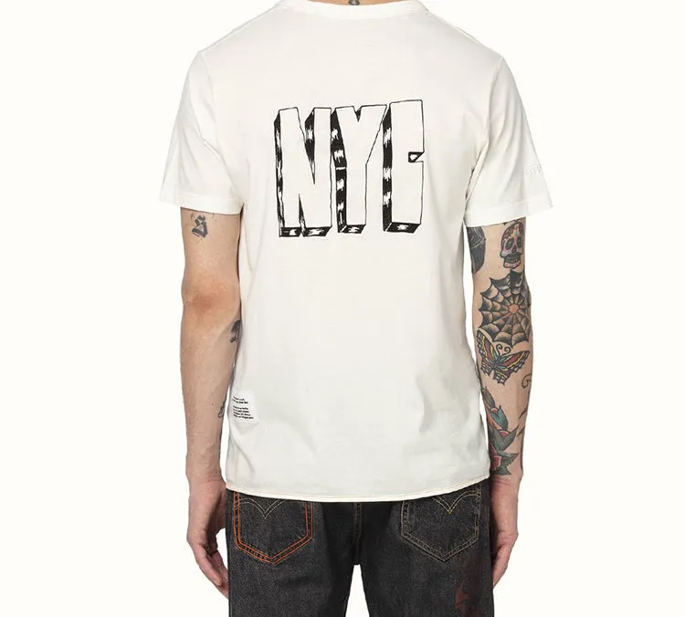 HERON PRESTON CTNMB Spray Print T-shirt 'White' HMAA011S209140270188 sold by KicksCrew product image thumbnail 2