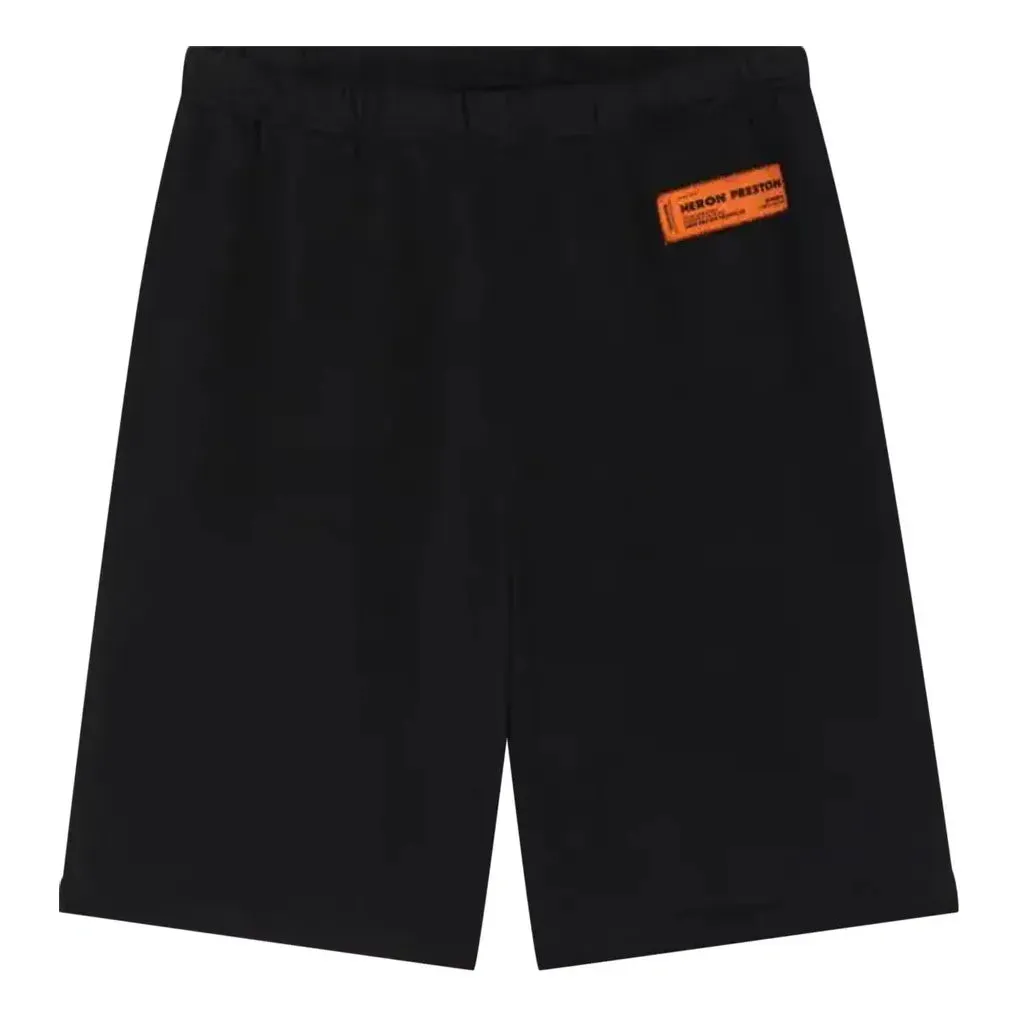 HERON PRESTON Logo Shorts 'Black' HMCI007C99JER0011000 sold by KicksCrew