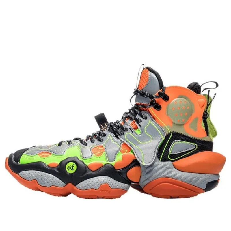 Li-Ning Reburn Ace Mid New York Fashion Week 'Orange Green Black' AGBP091-12 sold by KicksCrew