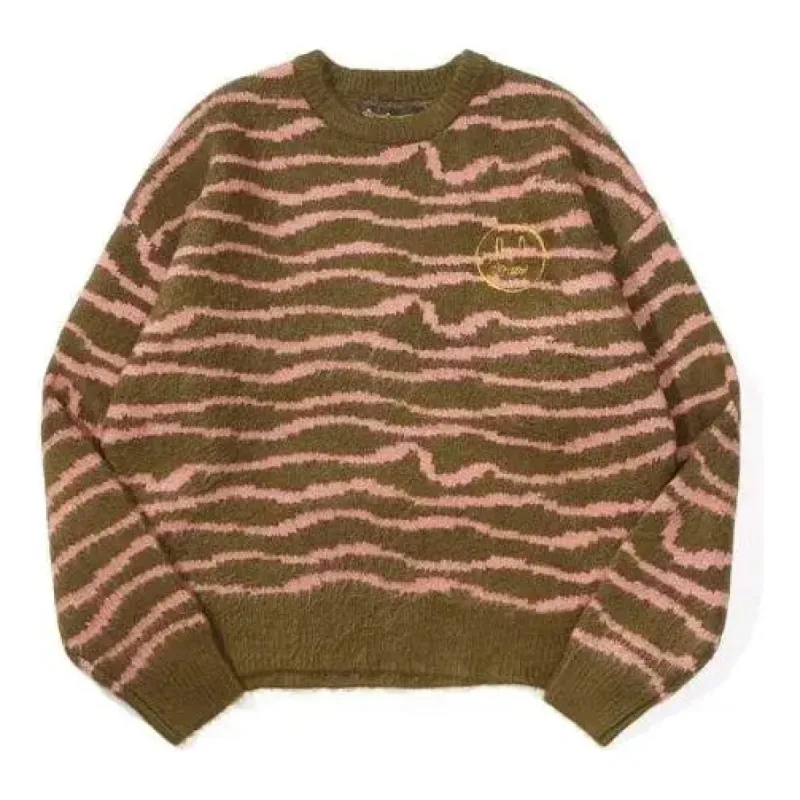 Drew House Sketch Mascot Squiggle Sweater 'Olive Mauve' DR-FW21-090 sold by KicksCrew