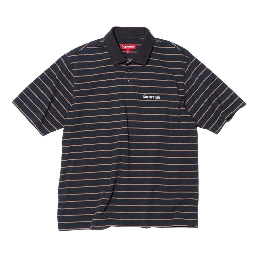 Supreme x Melvins Stripe S/S Polo 'Black White' SUP-SS24-221 sold by KicksCrew