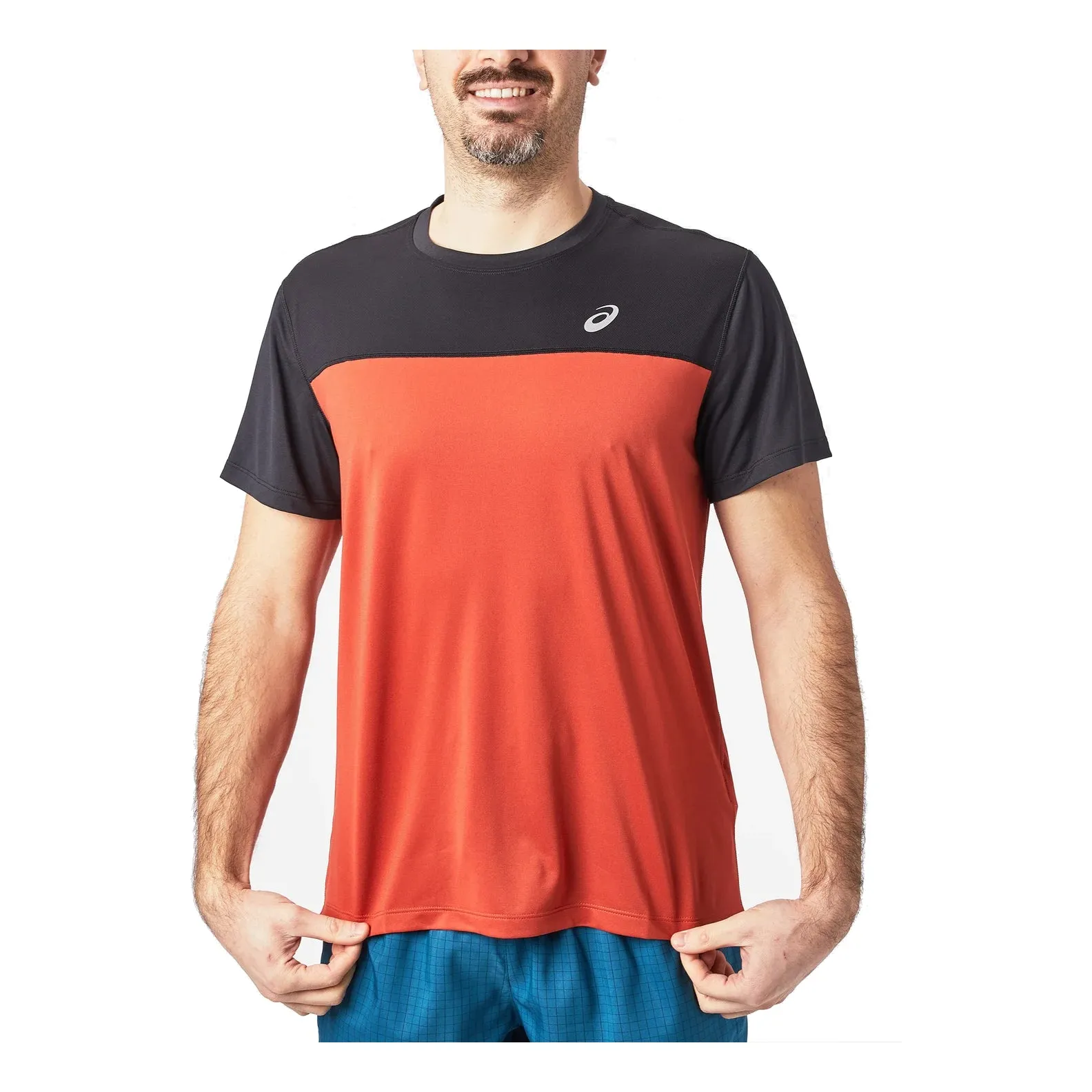ASICS Race T-shirt 'Orange Black' 2011C239-601 sold by KicksCrew