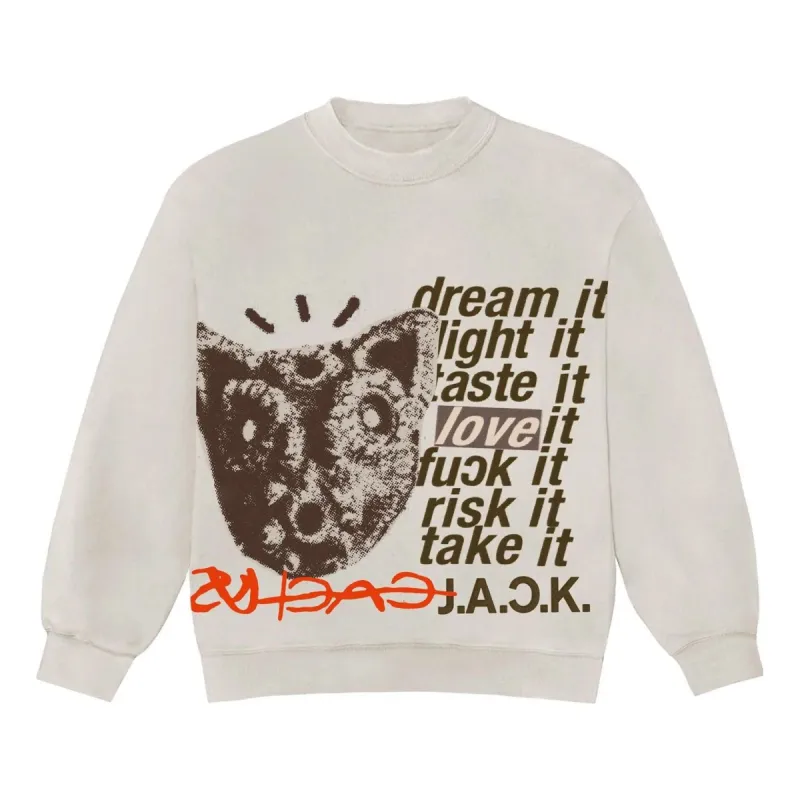 Travis Scott Cactus Jack D.L.T.L.F.R.T. Crewneck 'Natural' CJFN-SS89 sold by KicksCrew