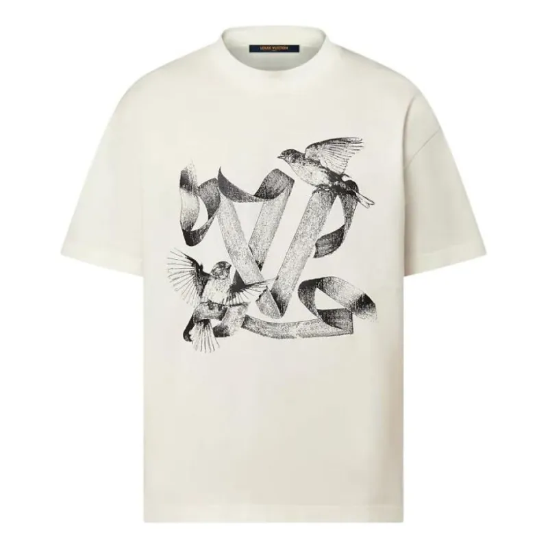 LOUIS VUITTON Graphic Cotton T-shirt 'White' 1ABXR6 sold by KicksCrew