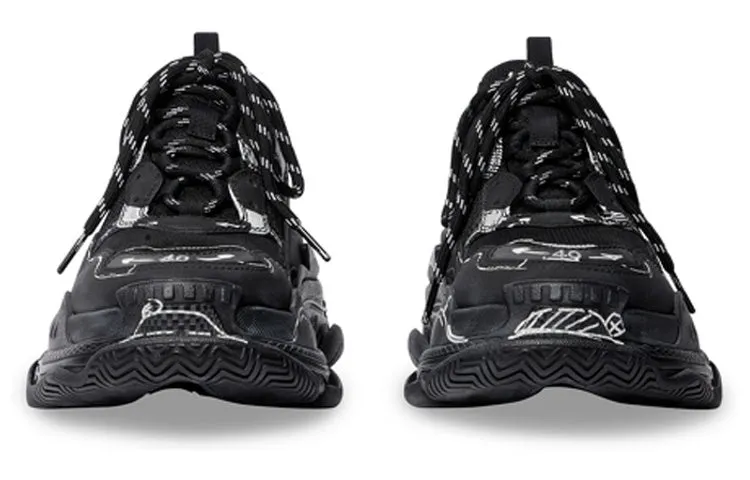 (WMNS) Balenciaga Triple S Sneakers 'Black' 524039W3SRB1090 sold by KicksCrew product image thumbnail 5