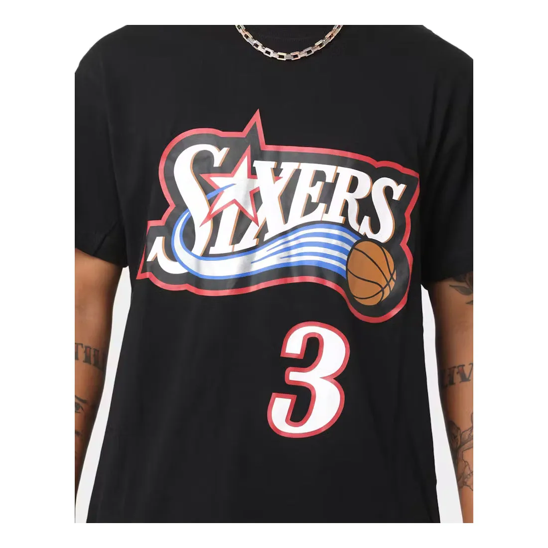Mitchell & Ness x NBA Philadelphia 76ers T-shirt 'Allen Iverson 3' MNAI0163 sold by KicksCrew product image thumbnail 2