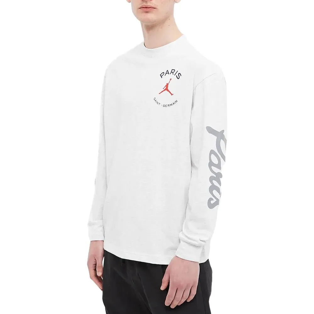 Air Jordan Paris Saint-Germain Long-Sleeve T-Shirt 'Grey' DJ0409-051 sold by KicksCrew product image thumbnail 3
