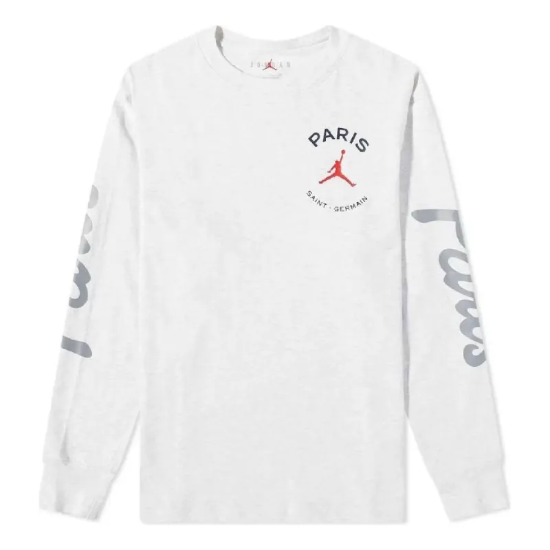 Air Jordan Paris Saint-Germain Long-Sleeve T-Shirt 'Grey' DJ0409-051 sold by KicksCrew