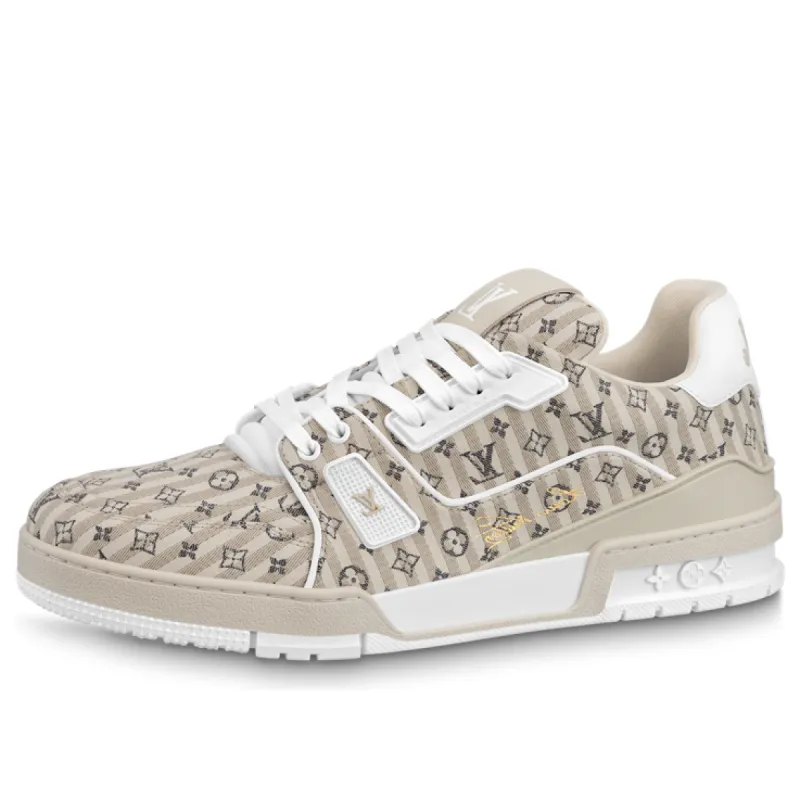 LOUIS VUITTON LV Trainer Sneakers 'Beige Monogram' 1ABG0J sold by KicksCrew