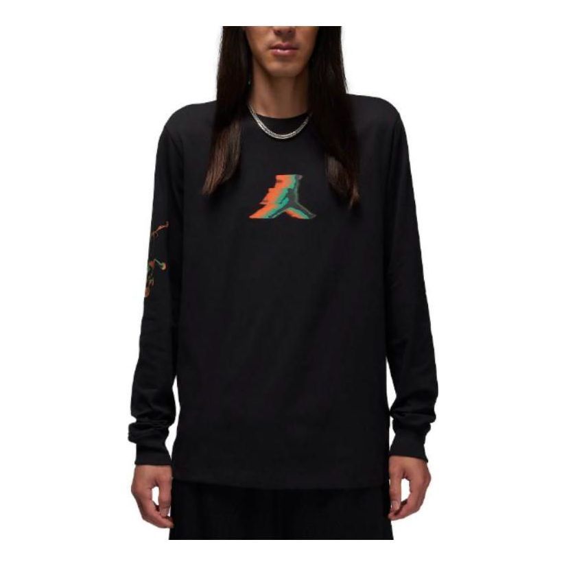Air Jordan Long-Sleeve T-Shirt 'Black' FB7456-010 sold by KicksCrew