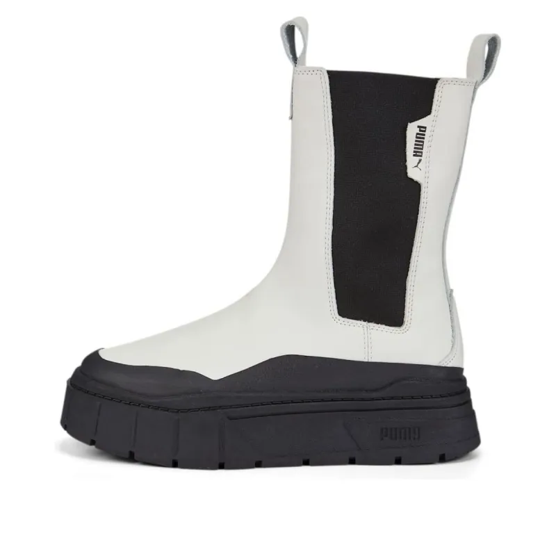 (WMNS) PUMA Mayze Stack Chelsea Boots 'Vaporous Grey Black' 386272-01 sold by KicksCrew
