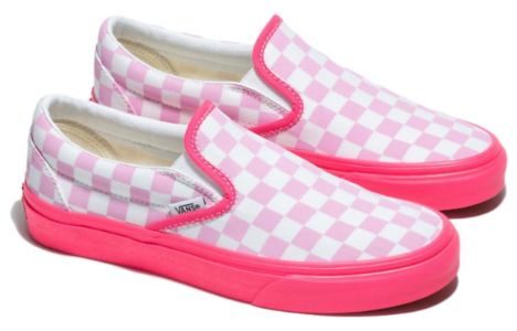 Vans slip-on CUSTOMS NEON 'Pink Checkerboard' VN0A3VC1444 sold by KicksCrew