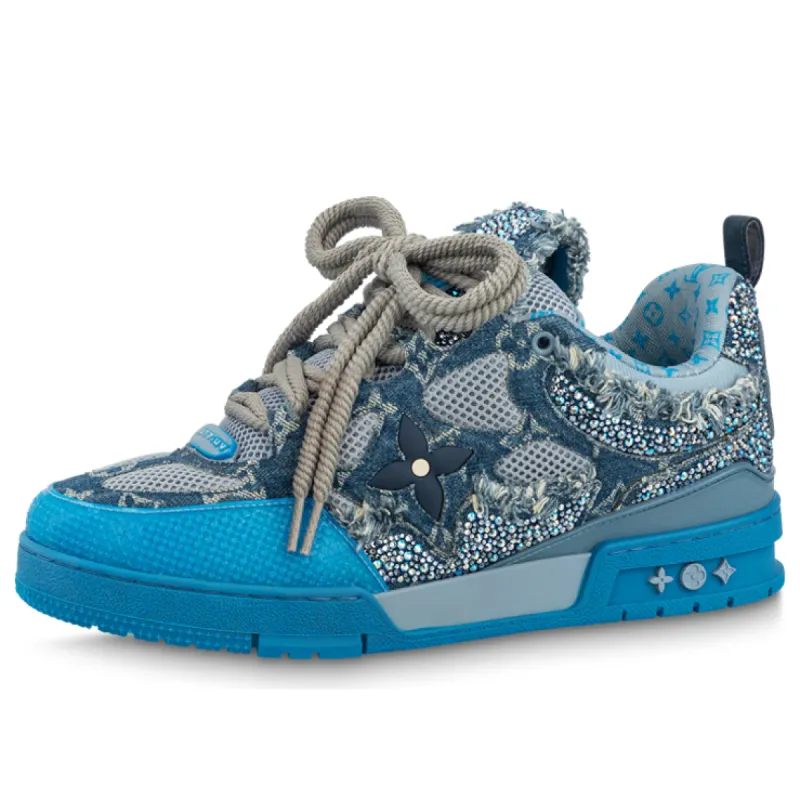 LOUIS VUITTON LV Skate Sneakers 'Blue' 1ABMH9 sold by KicksCrew
