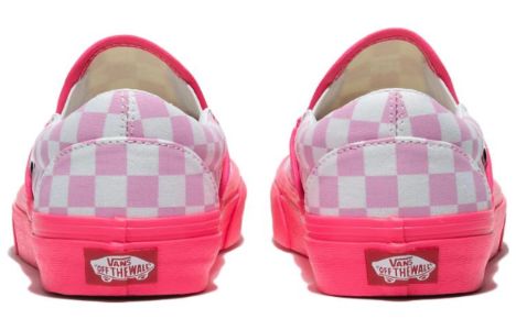 Vans slip-on CUSTOMS NEON 'Pink Checkerboard' VN0A3VC1444 sold by KicksCrew