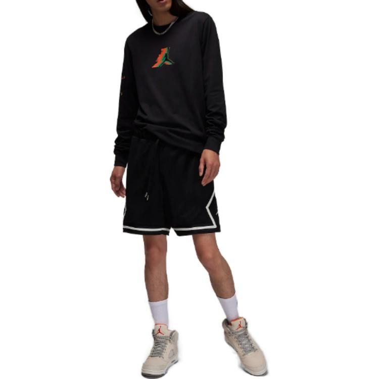 Air Jordan Long-Sleeve T-Shirt 'Black' FB7456-010 sold by KicksCrew product image thumbnail 2
